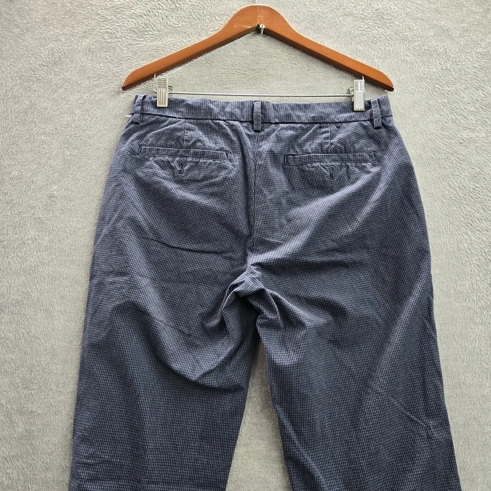 Banana Republic Men Pants 31X30 Blue Check Chino Aiden‎ Fit Button Slim